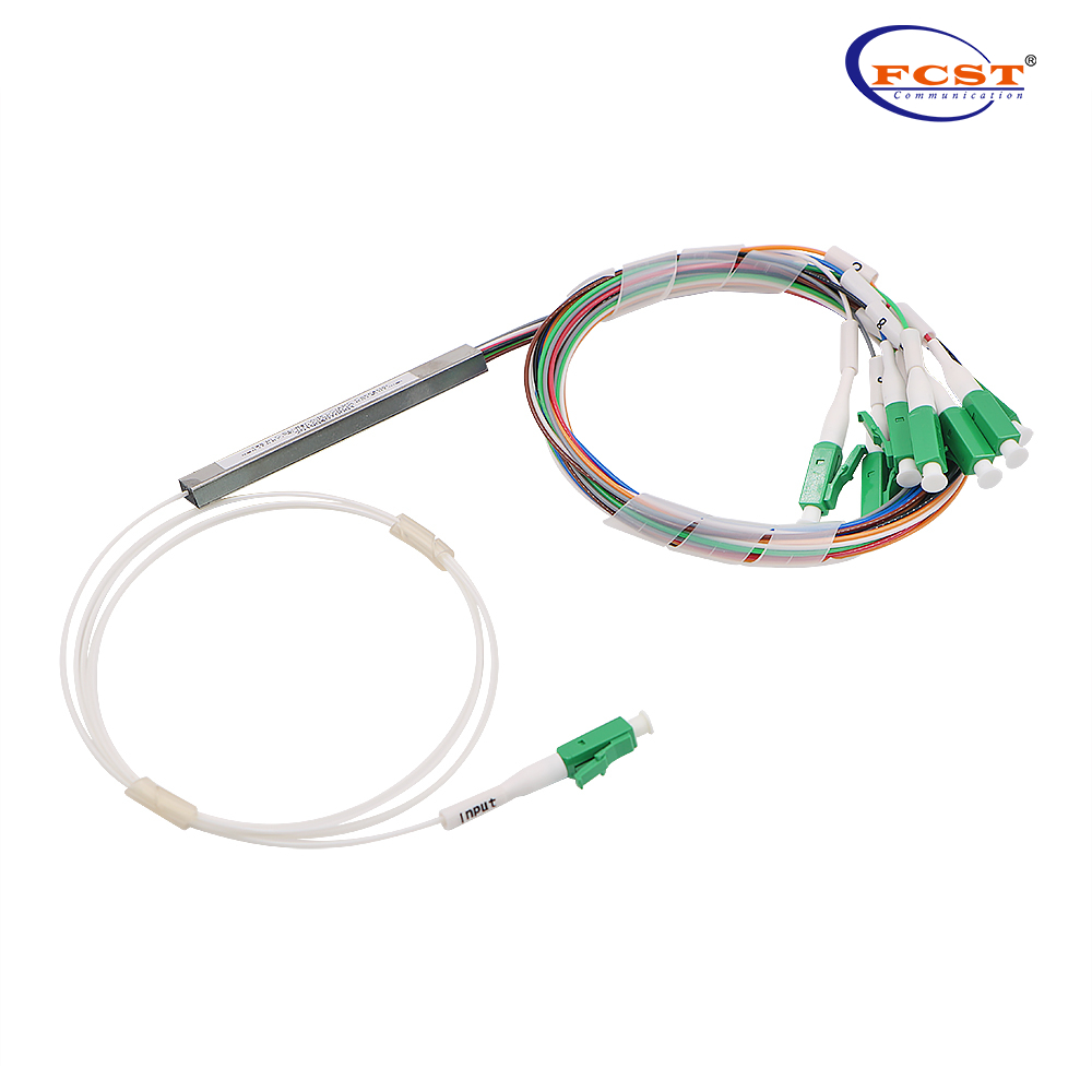 1*8 Steel Tube Type PLC Splitter With LC-APC Connector