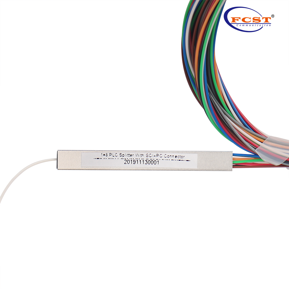 1*8 Steel Tube Type PLC Splitter With SCAPC Connector